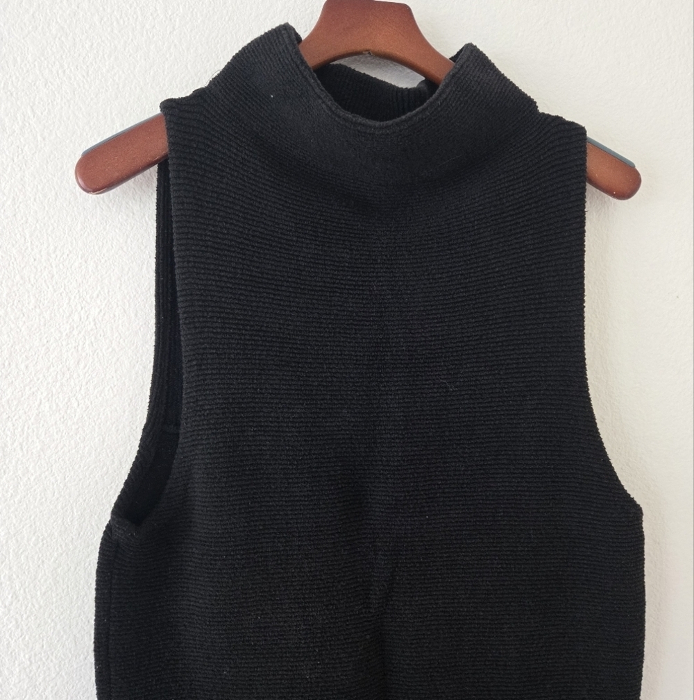 Free People Isla Ottoman Knit Ribbed Sweater Tunic Black size Small - Picture 5 of 16